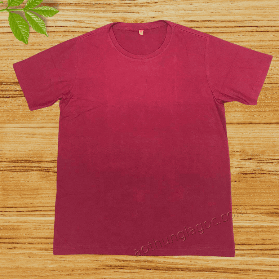 Áo Thun Cotton 4 Chiều 65/35 Màu Đỏ Đô
